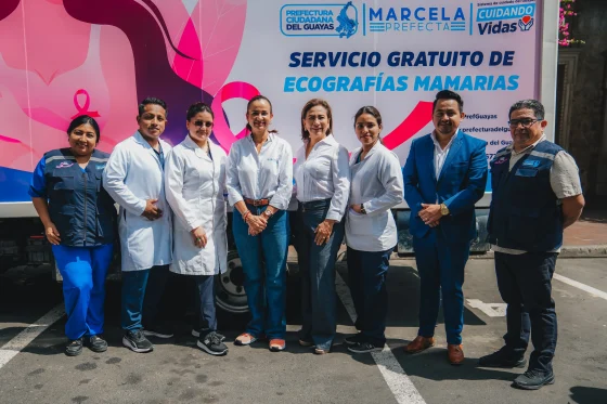 Prefecta Marcela Aguiñaga anuncia campaña de prevención y diagnóstico temprano del cáncer de mama con la realización de 5.000 ecografías gratuitas, en Guayas