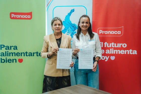 Nutrición para la niñez, emprendimientos agrícolas y conservación ambiental, son los ejes de un convenio suscrito por la Prefecta Marcela Aguiñaga con la empresa Pronaca