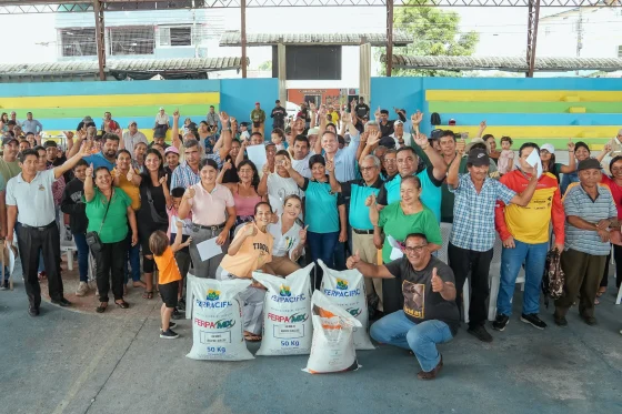 200 pequeños bananeros reciben insumos agroecológicos para reactivar sus cultivos tras el desbordamiento del río en Milagro y Simón Bolívar