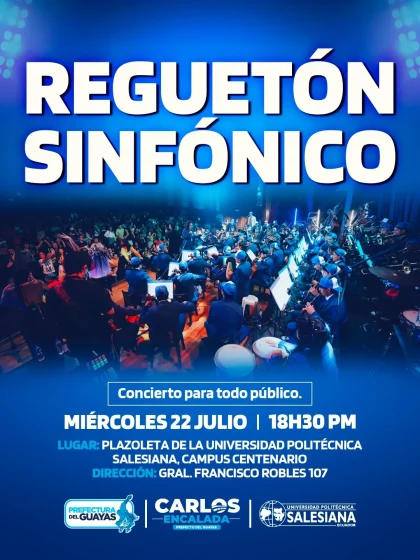 Prefectura del Guayas presenta la tercera edición de Reguetón Sinfónico en el sur de Guayaquil por las fiestas julianas